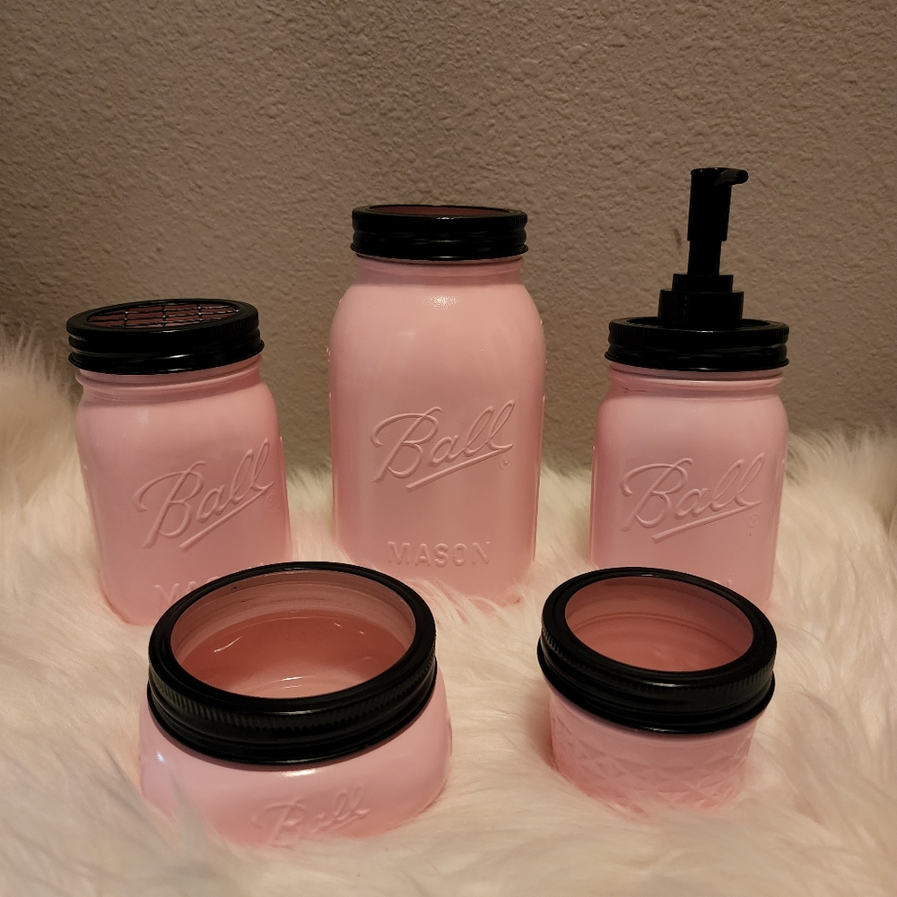 New Bathroom mason jar decor